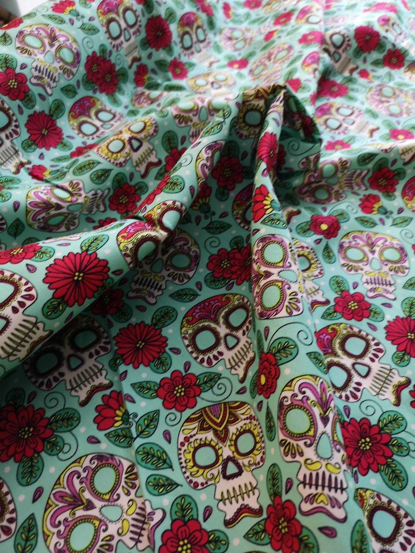 Halloween cotton: skulls, día de los muertos, ghosts, pumpkins, bat's, spiderweb