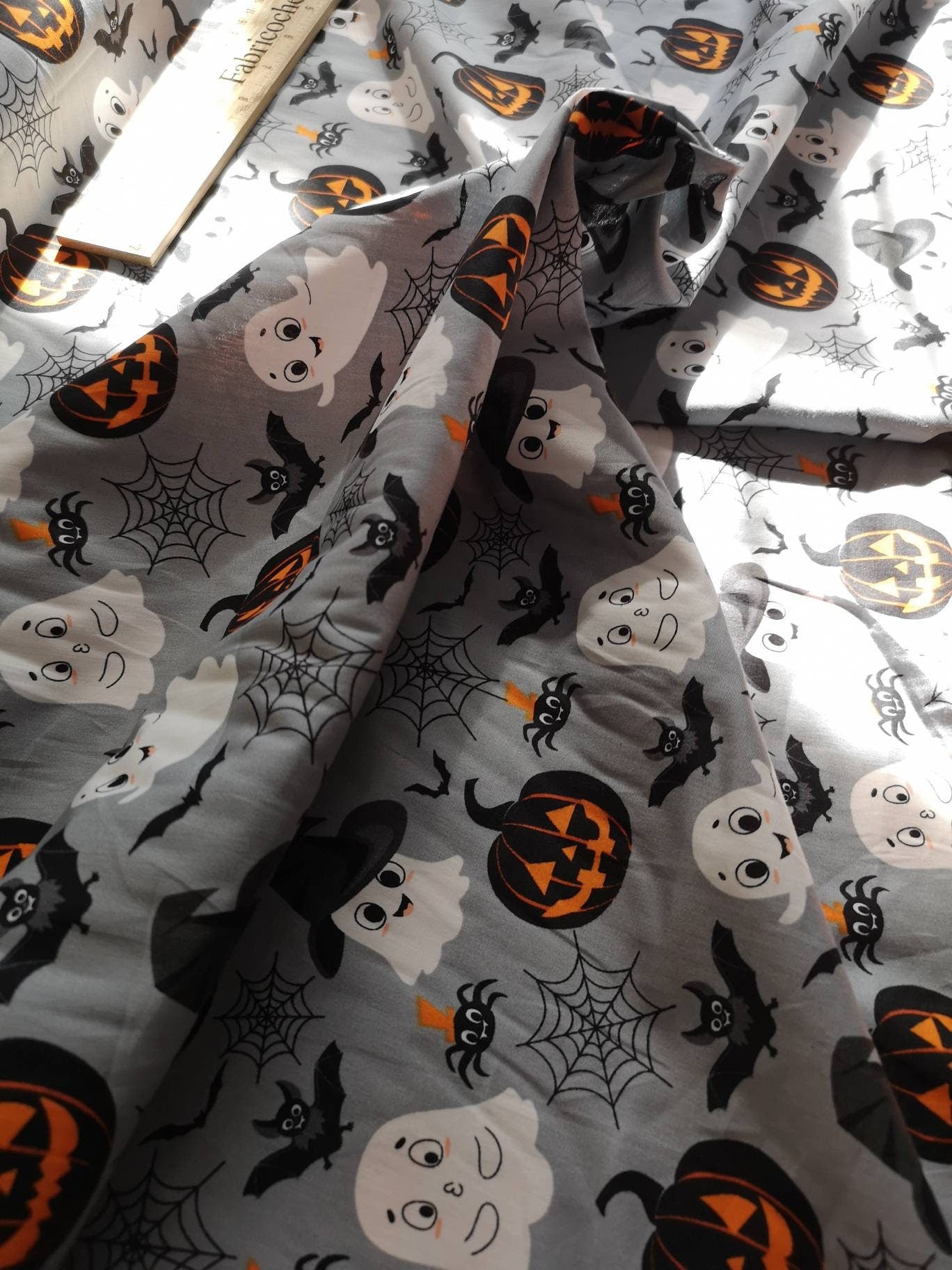 Halloween cotton: skulls, día de los muertos, ghosts, pumpkins, bat's, spiderweb